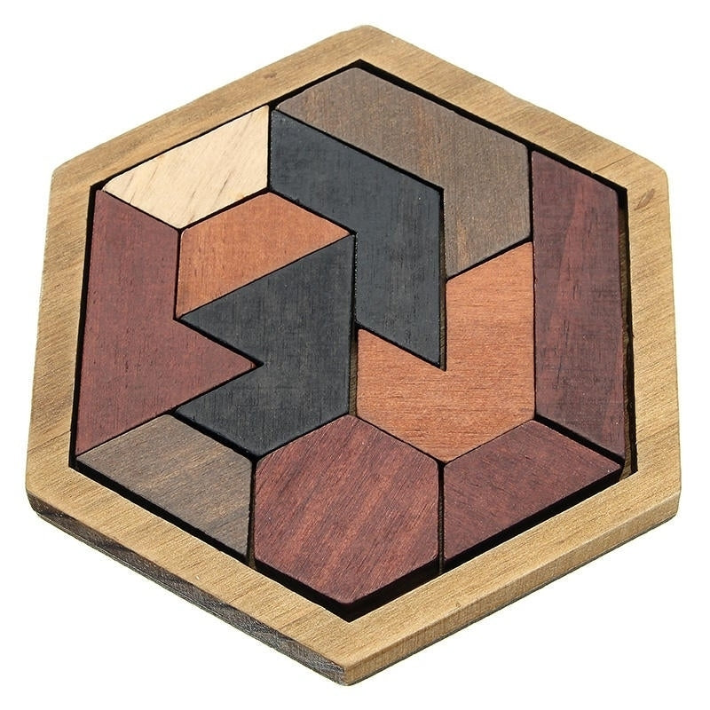 Kids Puzzles Wooden Toys Tangram Jigsaw Board Geometric Shape Children Educational Toy Image 4