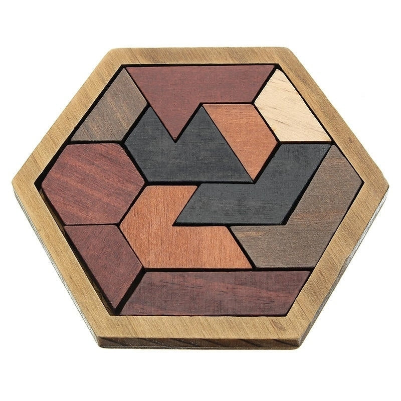 Kids Puzzles Wooden Toys Tangram Jigsaw Board Geometric Shape Children Educational Toy Image 6