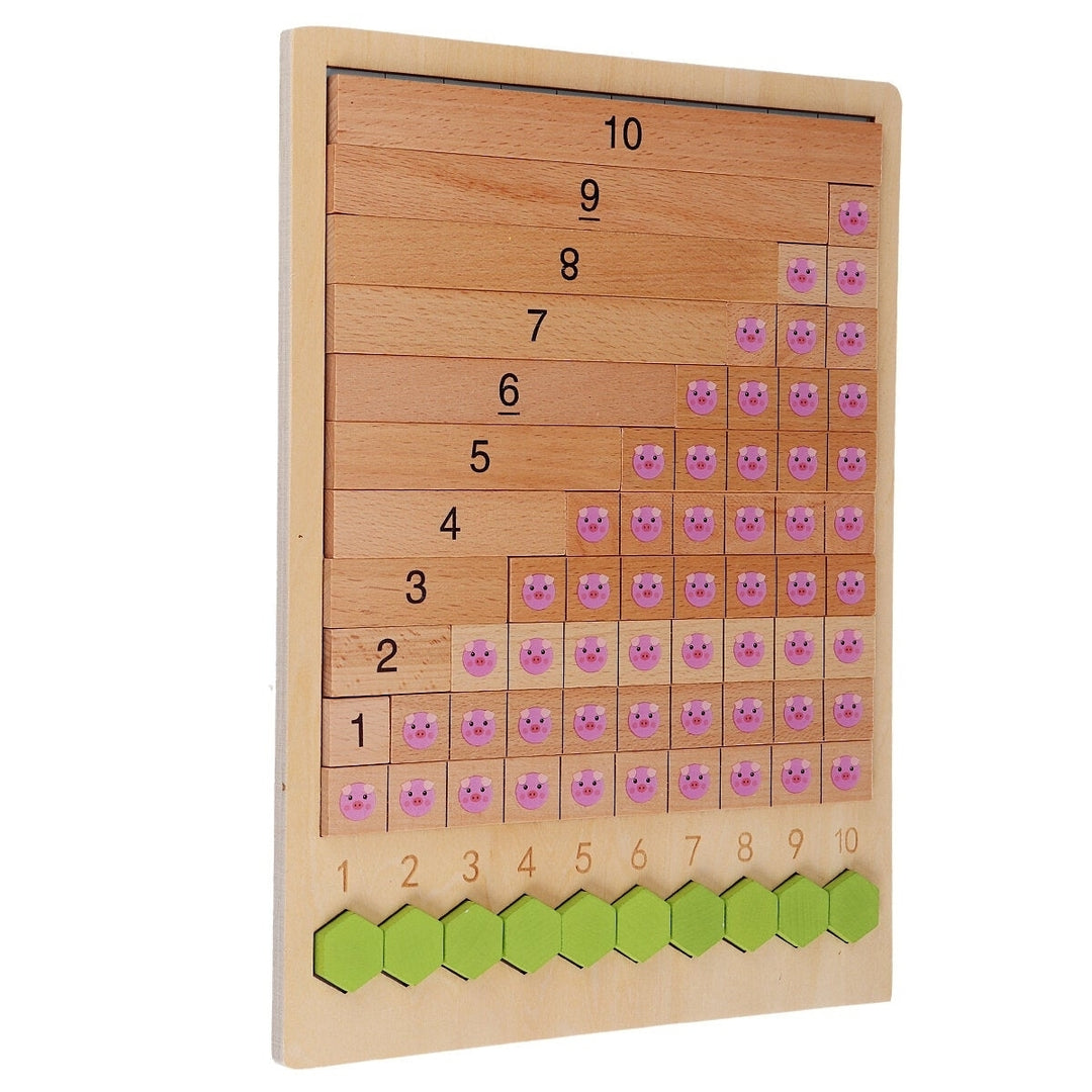 Kids Wooden Counting Montessori Toys Numbers Match Education Teaching Math Toys Image 3