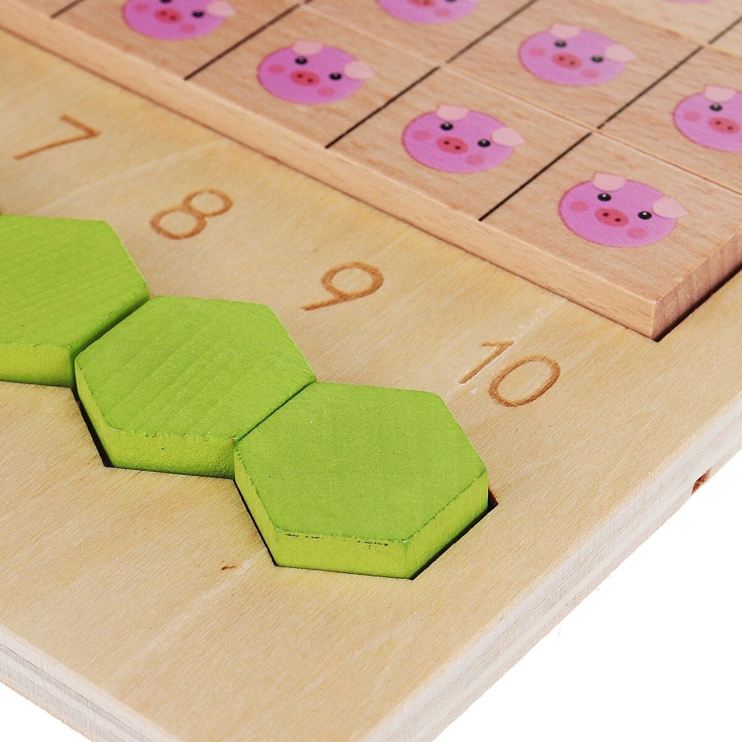 Kids Wooden Counting Montessori Toys Numbers Match Education Teaching Math Toys Image 7
