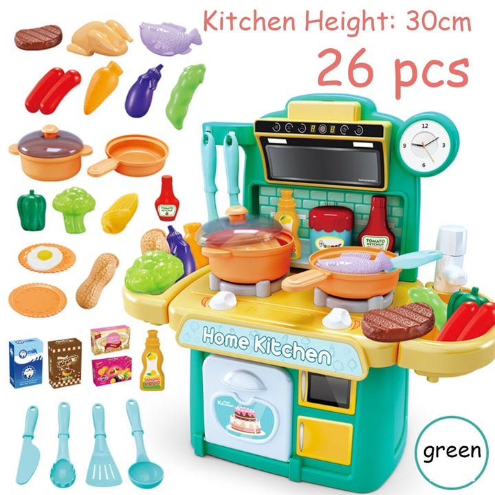 Kitchen Playset Play Kids Pretend Play Toy Toddler Kitchenware Cooking Set Toys Image 1