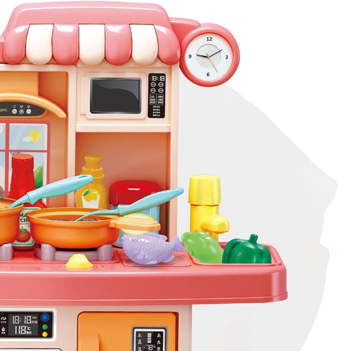 Kitchen Playset Play Kids Pretend Play Toy Toddler Kitchenware Cooking Set Toys Image 4