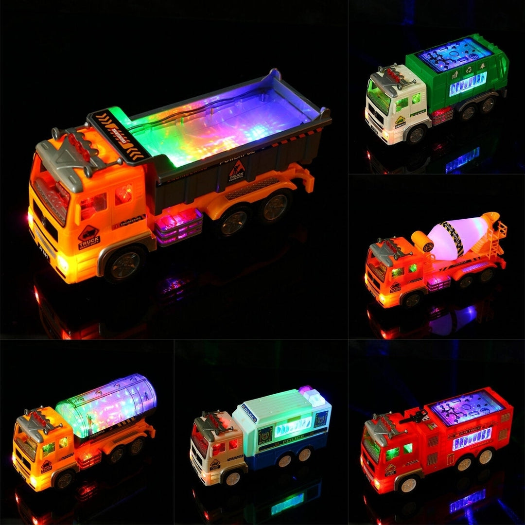 Large Simulation Electric Car Universal Engineering Vehicle Toy 4D Light Music Childrens Image 4