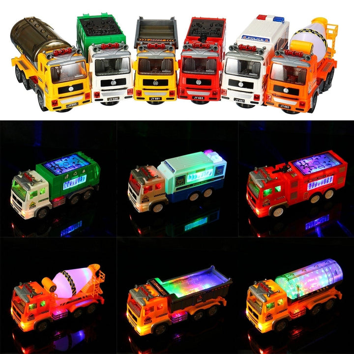 Large Simulation Electric Car Universal Engineering Vehicle Toy 4D Light Music Childrens Image 4