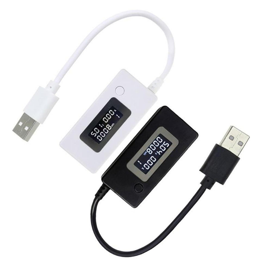 LCD Digital Display USB Charging Ammeter Voltmeter Capacity Tester Power Adapter Image 1