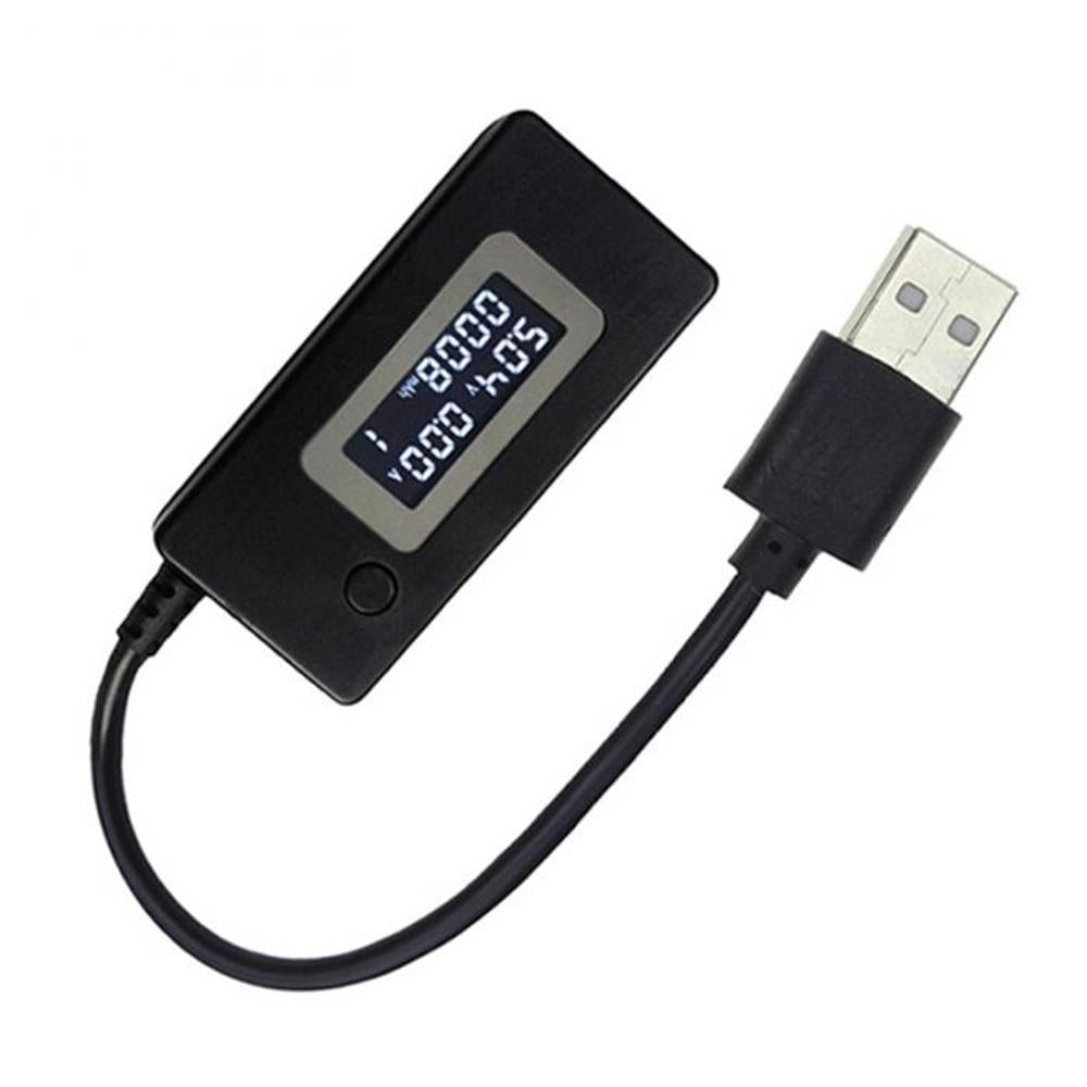 LCD Digital Display USB Charging Ammeter Voltmeter Capacity Tester Power Adapter Image 3