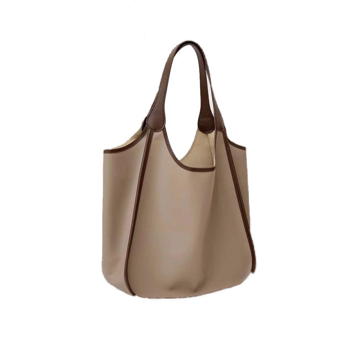 Leather womens bag tote bag womens large capacity bag  early autumn bag portable single shoulder bag Image 3