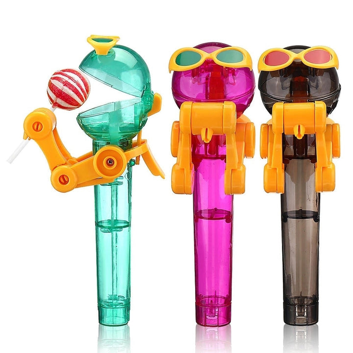 Lollipop Robot Candy Man Storage Holder Cover Creative Novelties Toys 8*8*2CM Pink Grey Green Image 1