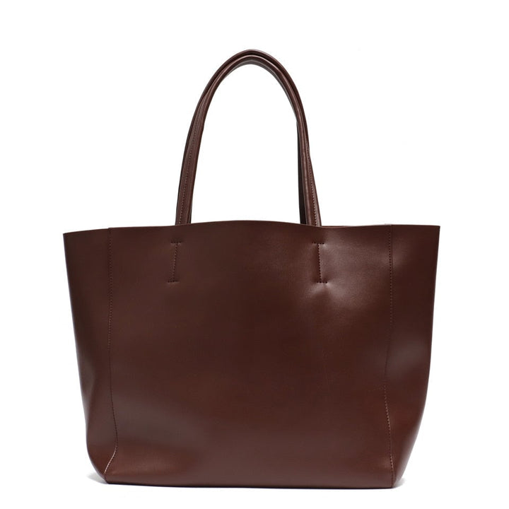 Luxury Brand Cow Leather Tote Bags Designer Cowhide Handbags Women Shoulder Bags Fashion Female Large Capacity Liner Bag Image 1