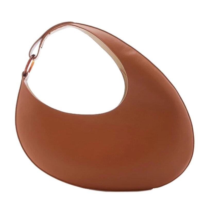 Luxury Leather Handbags Women Crescent Shape Bag Personality Large Capacity Underarm Bag Fashion Shoulder Bag Image 1