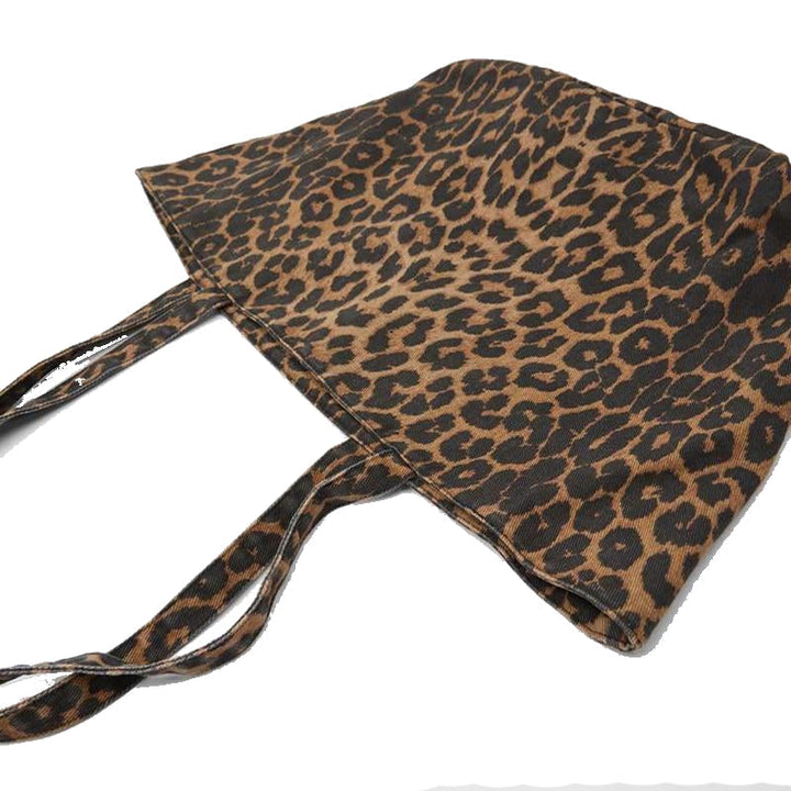 Luxury Leopard Grain Shopper Shoulder Bag Large Capacity Handbags Womens Bag Female Casual Tote Canvas Hand Bag Image 6