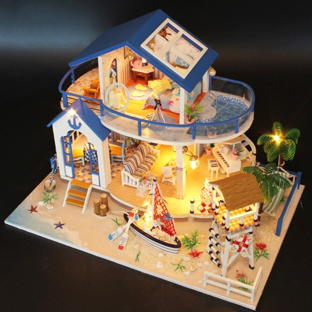 Legend Of The Blue Sea DIY Handmade Assemble Doll House Miniature Model with Lights Music for Gift Collection Home Image 3