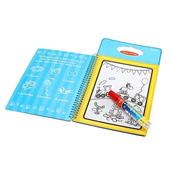 Magic Children Water Drawing Book With 1 Magic Pen 1Coloring Book Water Painting Board Image 2