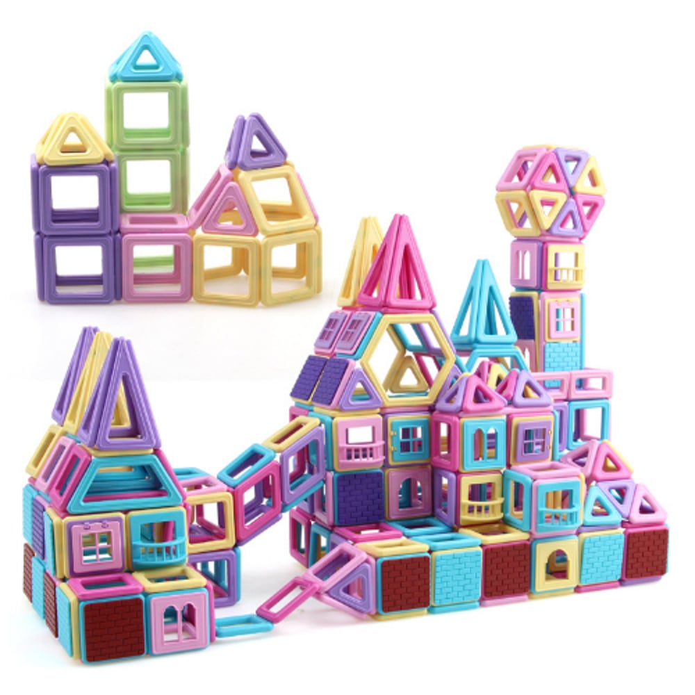 Magnetic Blocks Building Toys For Boys Girls Magnet Tiles Kits Kid Indoor Image 1