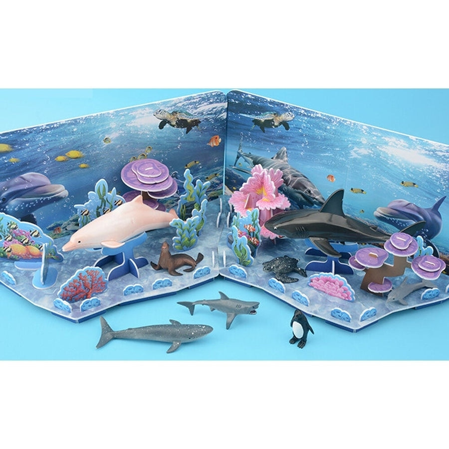 Magnetic Shark Animal 3D Three-dimensional DIY Assemble Puzzle Underwater World Scene Early Education Animal Model Toy Image 1
