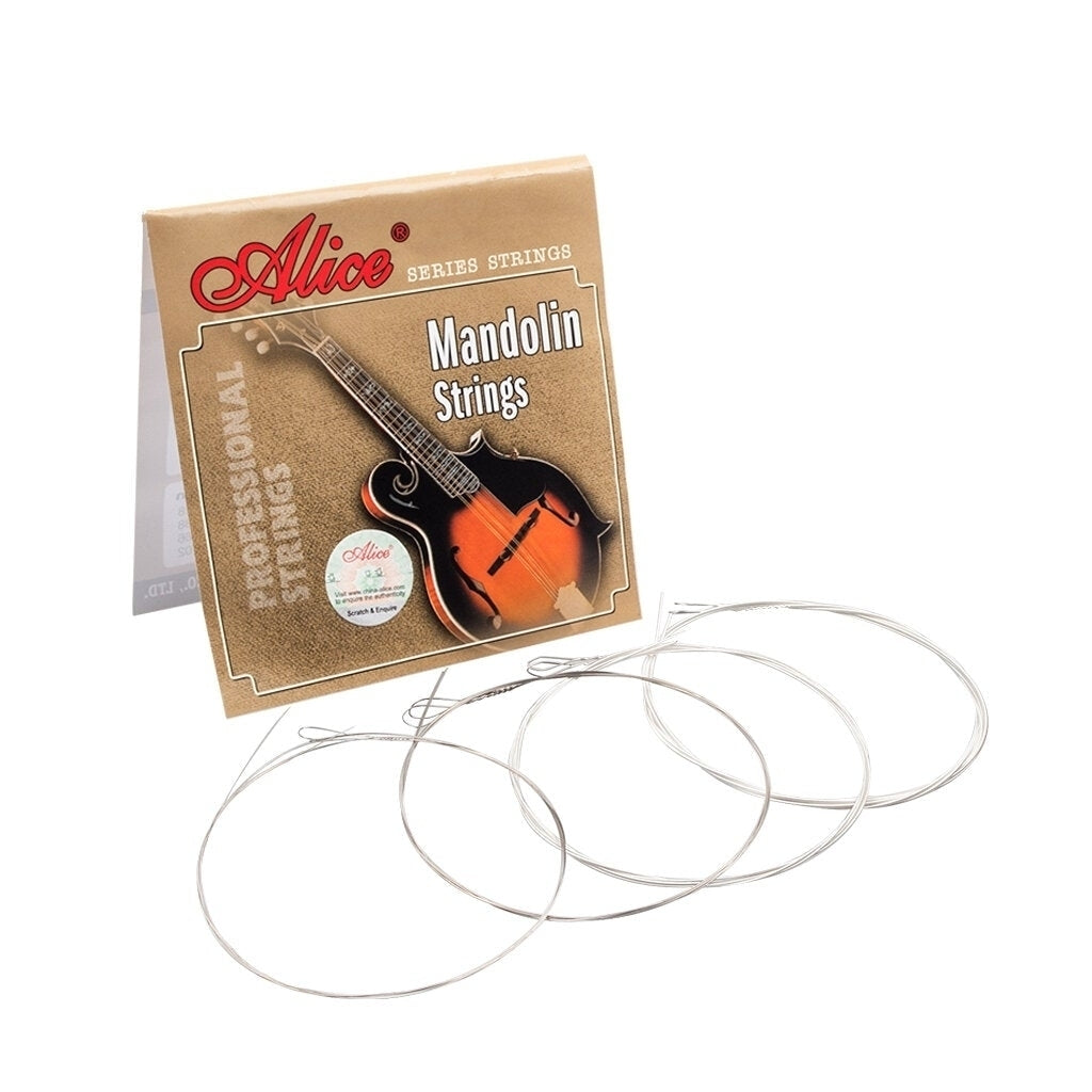 Mandolin Strings Plated Steel and Coated Copper Wound Strings Guitar Family Instruments Image 1