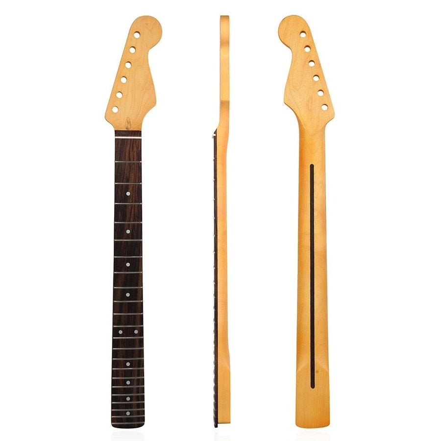 Matte Yellow Electric Guitar Neck 22 Frets Fingerboard Maple Neck Replacement for ST Strat Guitar Parts Accessories Image 1