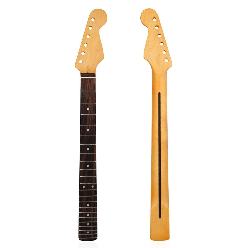 Matte Yellow Electric Guitar Neck 22 Frets Fingerboard Maple Neck Replacement for ST Strat Guitar Parts Accessories Image 2