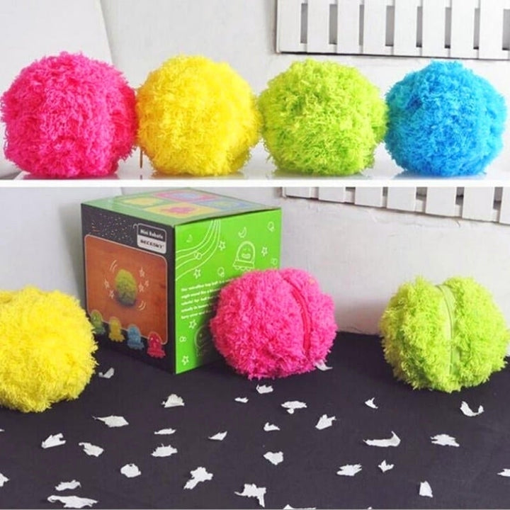 Microfiber Mop Rolling Ball Sweep Robots Automatic Vacuum Cleaner Plush Electronic Toys Random Color Image 7
