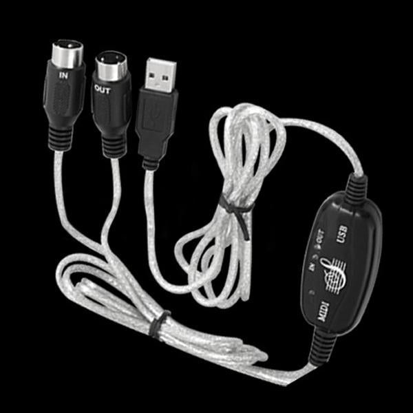 MIDI USB Cable Converter PC to Music Keyboard Adapter Image 4
