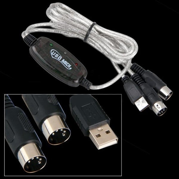 MIDI USB Cable Converter PC to Music Keyboard Adapter Image 7