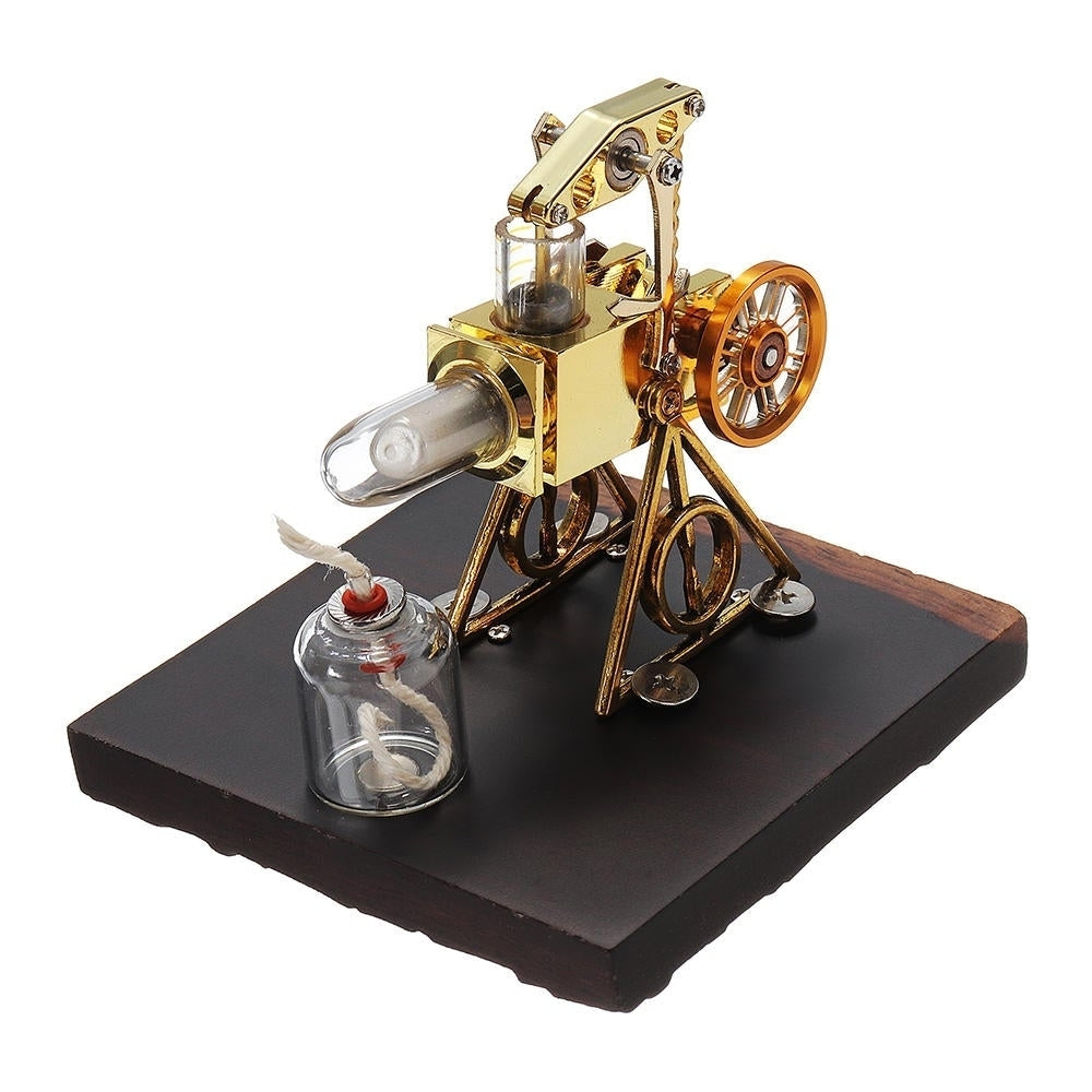 Mini 2.1"Hot Air Flame Stirling Engine Model Collection Gift Image 2