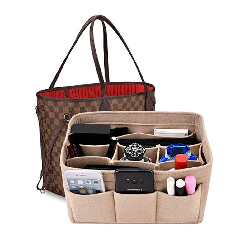 Make up Organizer Insert Bag For HandbagTravel Inner Purse Portable Cosmetic BagFit Cosmetic Bags Fit Speedy Image 1