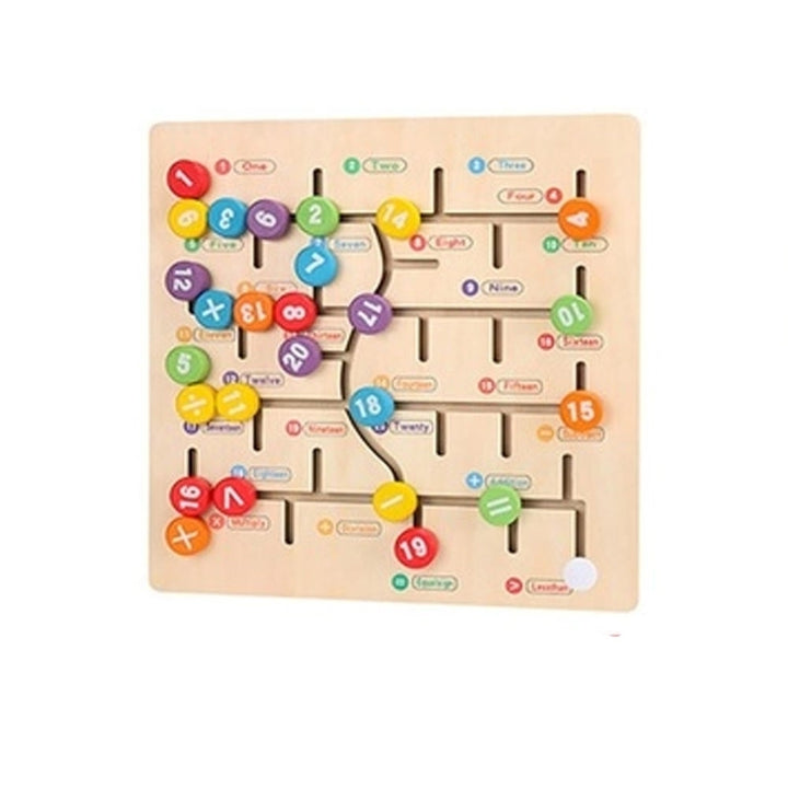 Math Toys Wooden Digitals Alphabet Learning Arithmetic Maze Matching Board Brain Development for Children Image 4