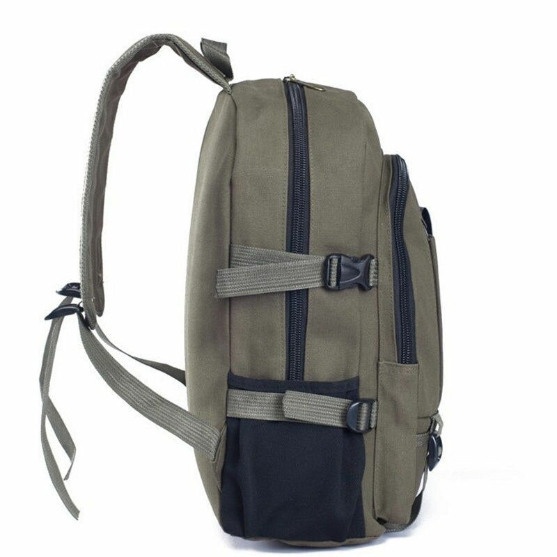 Men Vintage Canvas Backpack Rucksack Travel Sport Schoolbag Camping Bag Image 2