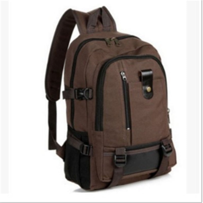 Men Vintage Canvas Backpack Rucksack Travel Sport Schoolbag Camping Bag Image 1