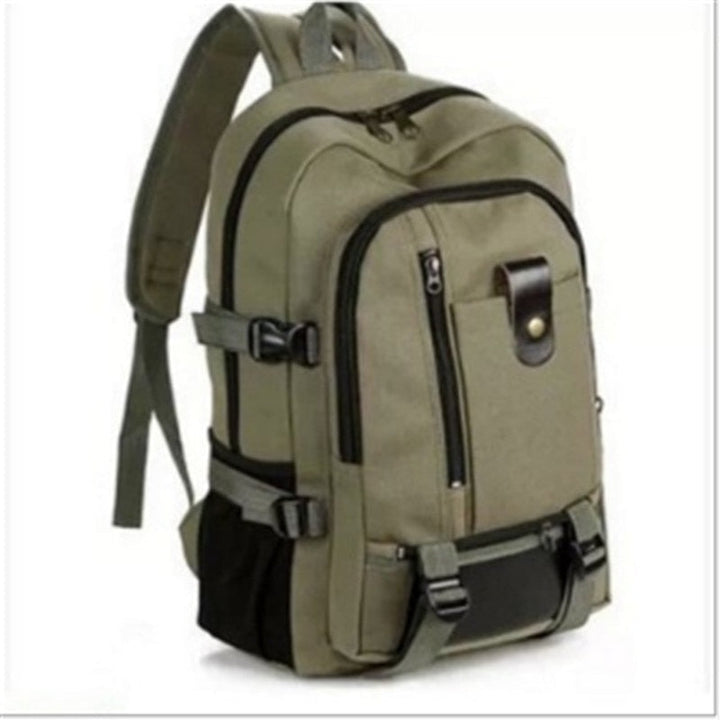 Men Vintage Canvas Backpack Rucksack Travel Sport Schoolbag Camping Bag Image 11