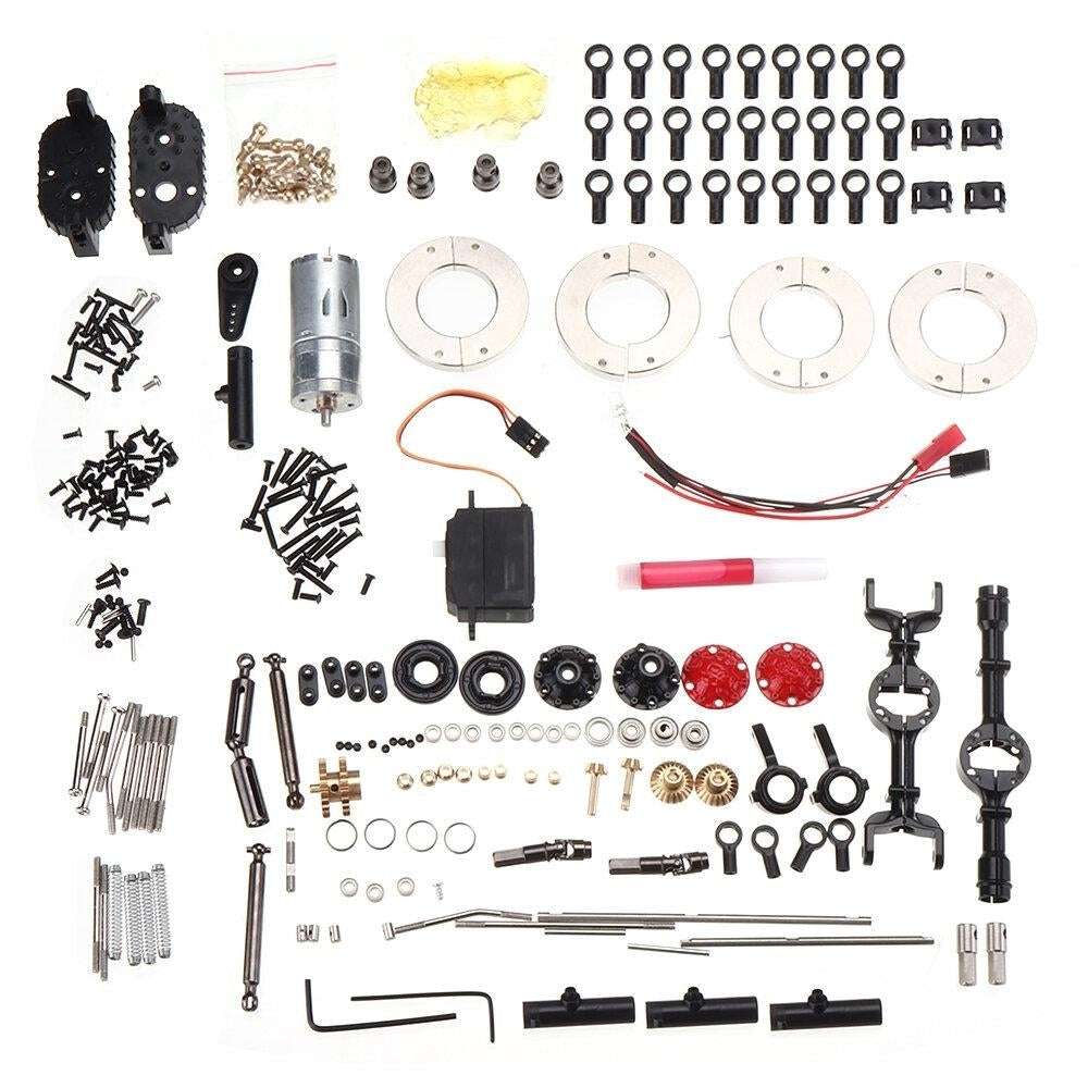 Metal Edition Kit 4WD 2.4G Crawler Off Road RC Car 2CH Vehicle Models With Head Light Image 7