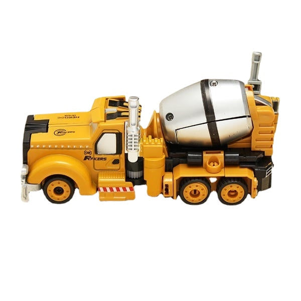 Metal Truck Hercules 5 In 1 Combination Robot Excavator Crane Vehicle Transformable Toys Image 1