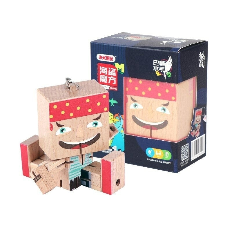 Mini Multi-function Puzzle Wooden Variety Pirates Novelties Cube Toys for Gift Image 7