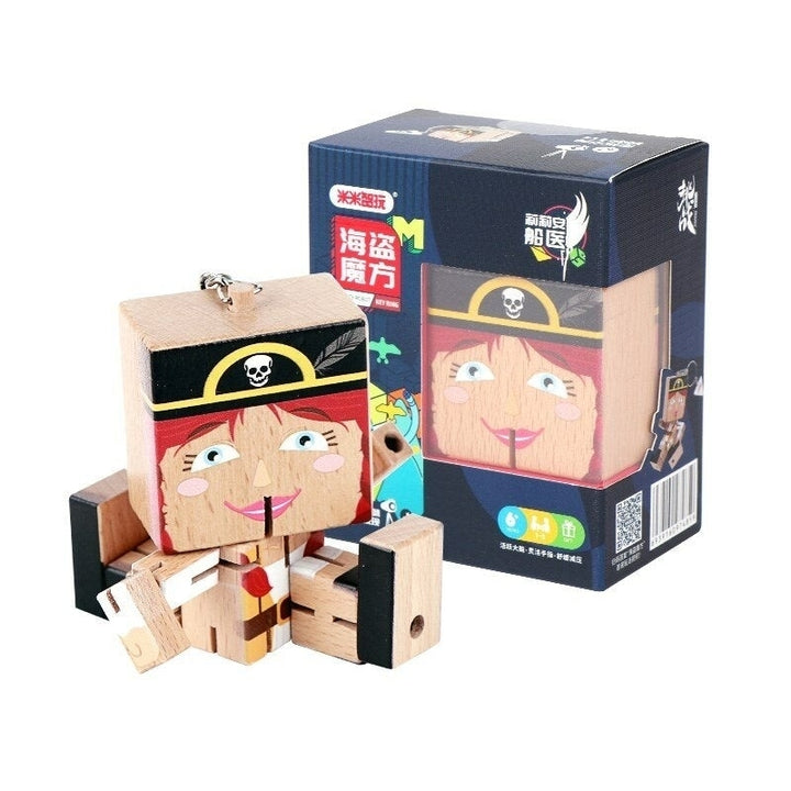 Mini Multi-function Puzzle Wooden Variety Pirates Novelties Cube Toys for Gift Image 1