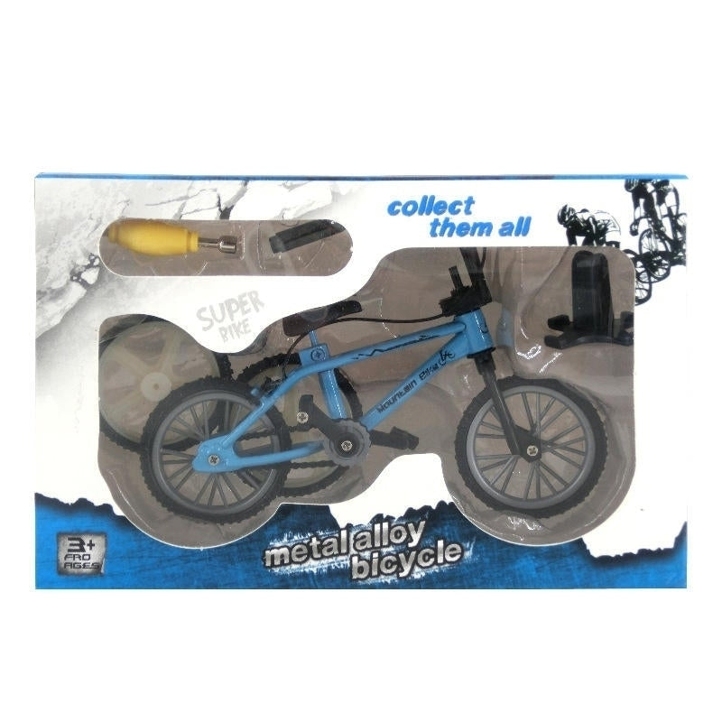 Mini Simulation Alloy Finger Bicycle Retro Double Pole Model wSpare Tire Diecast Toys With Box Packaging Image 3