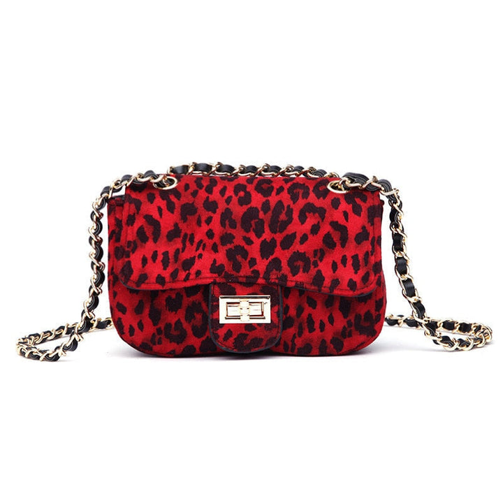 Mini Women Handbag Leopard Small Square Lock Bag Luxury Evening Clutch Image 7