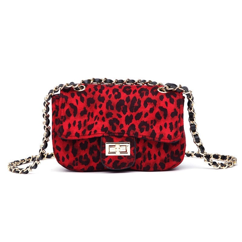 Mini Women Handbag Leopard Small Square Lock Bag Luxury Evening Clutch Image 1
