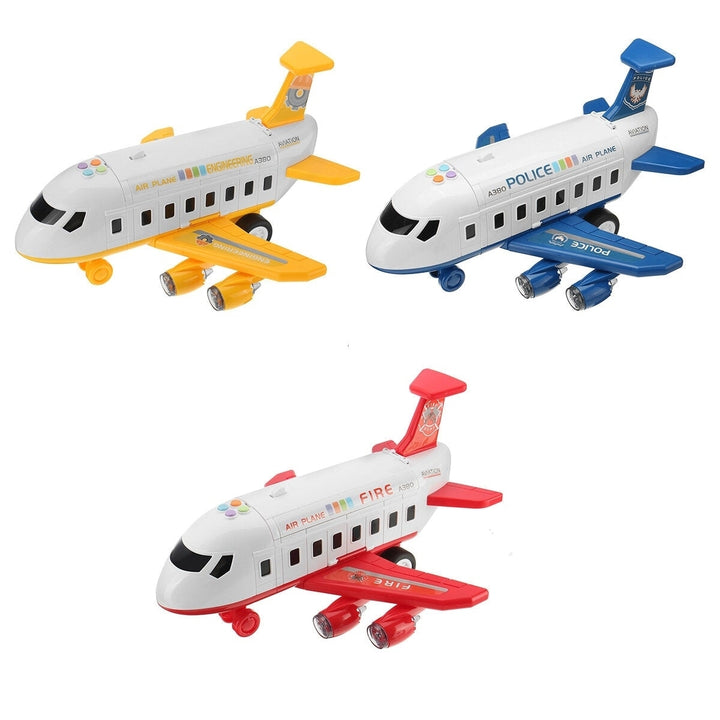 Multi-color Simulation Large Size Music Story Track Inertia Aircraft Passenger Plane Airliner Diecast Model Toy for Kids Image 2