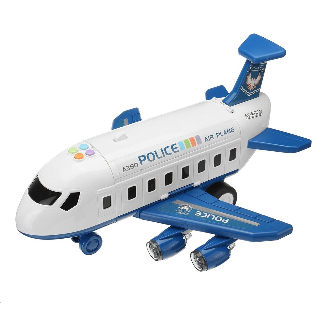 Multi-color Simulation Large Size Music Story Track Inertia Aircraft Passenger Plane Airliner Diecast Model Toy for Kids Image 6