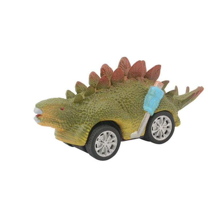 Multi-shape Simulation Cartoon Cuteness Dinosaur Animal Doll Four-wheel Drive Return Inertial Push and Pull Car Toy for Image 4