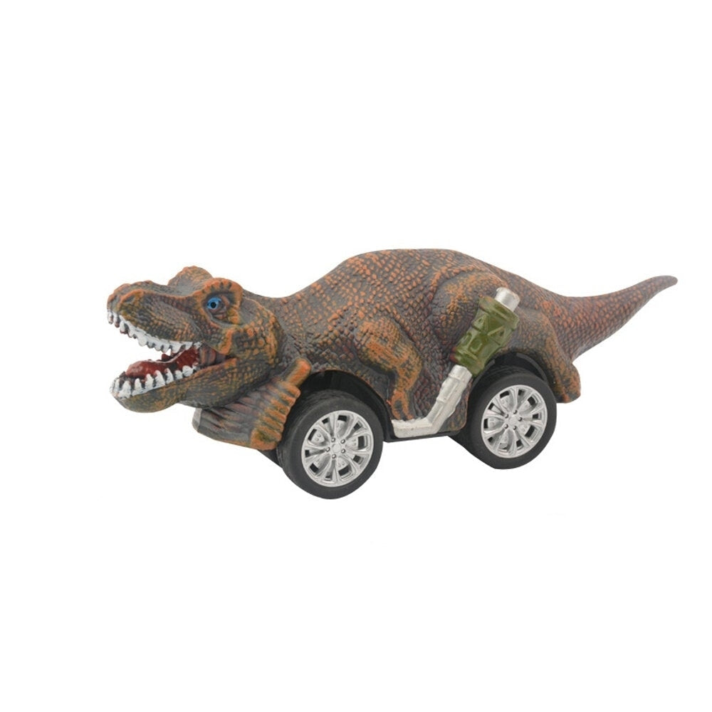 Multi-shape Simulation Cartoon Cuteness Dinosaur Animal Doll Four-wheel Drive Return Inertial Push and Pull Car Toy for Image 7