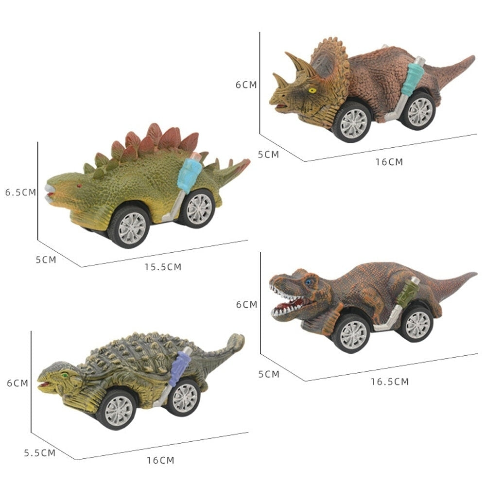 Multi-shape Simulation Cartoon Cuteness Dinosaur Animal Doll Four-wheel Drive Return Inertial Push and Pull Car Toy for Image 8
