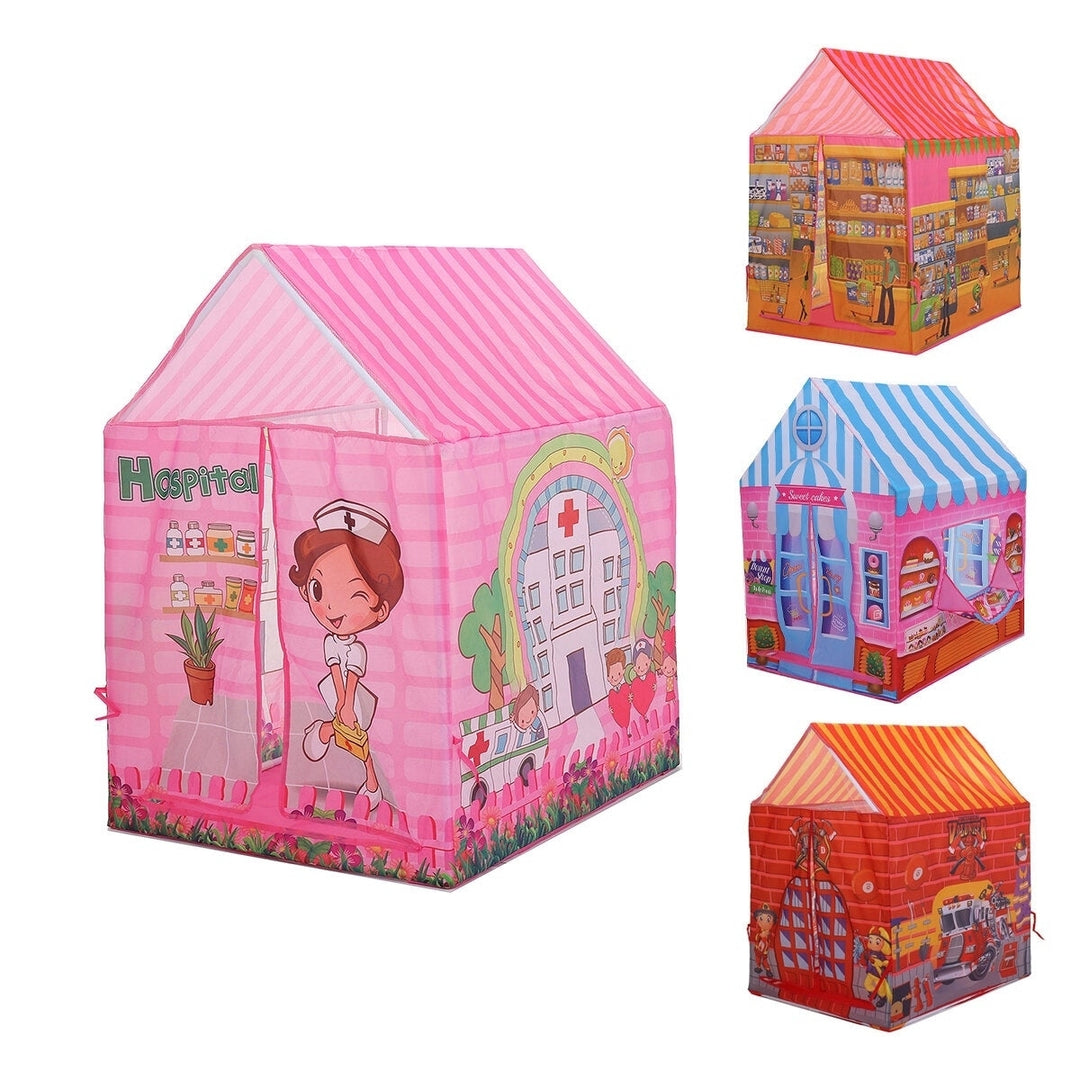 Multi-style Simulation Cartoon Polyester Safety Material Easy Set Up Kids Play Tent Toy for Indoor and Outdoor Game Image 3