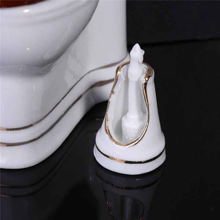 Miniature Ceramic Bathroom Set Supplies Suites 1:12 Scale Kids Gift Image 8