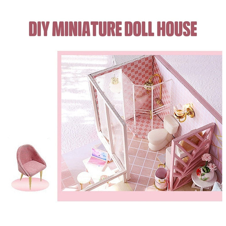 Miniature DIY Doll House With Furnitures Wooden House Toys For Children Birthday Gift Image 4