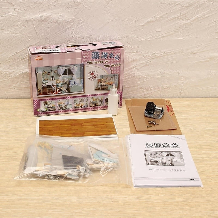 Miniature DIY Kit with Coverand Music LED Light Heart of Ocean Image 4