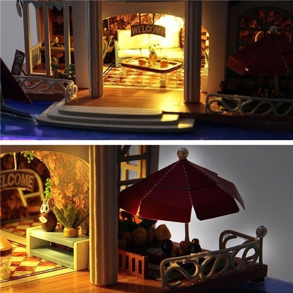 Miniature Model Doll House With Light Cover Extra Gift Decor Collection Toy Image 7