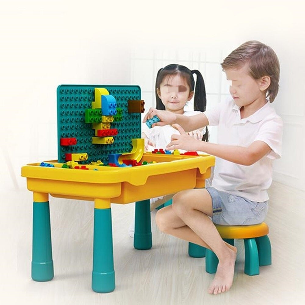 Multi-functional Compatible with Building Block Learning Table for Children Education Toys Image 2