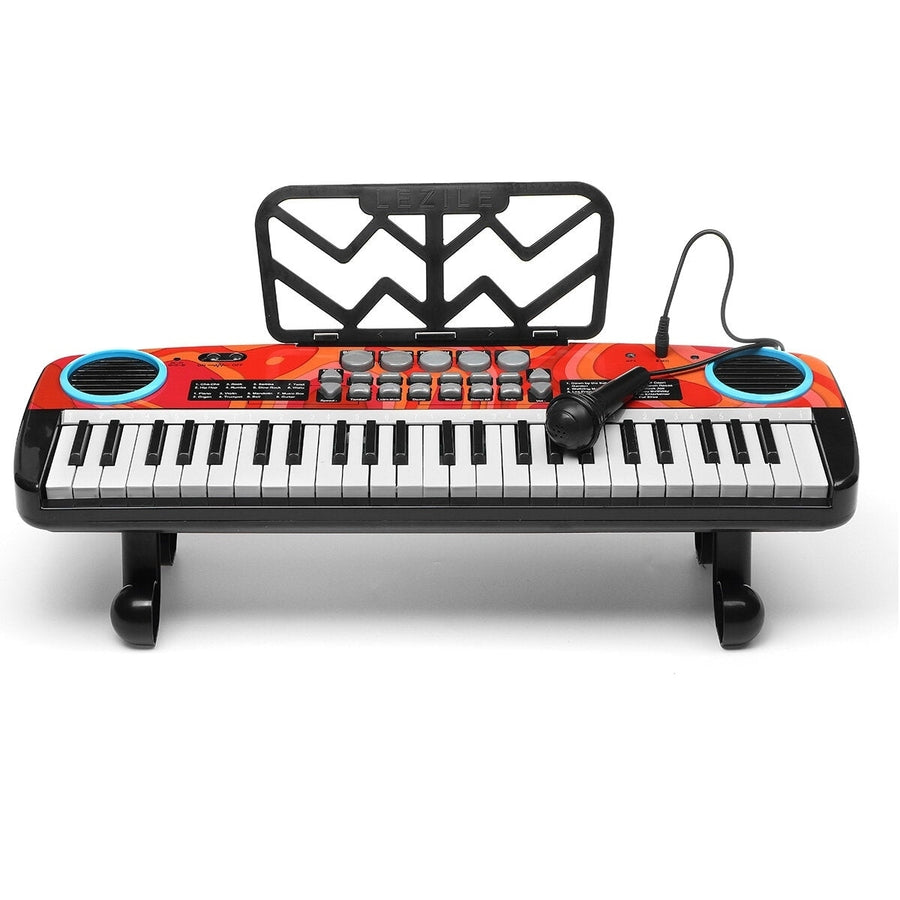 Musical 49 Keys Electronic Keyboard Digital Piano LED Screen wMicrophone Image 1